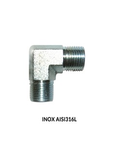 CODO 90º MACHO-MACHO BSP (60º) FORJA INOX AISI 316L