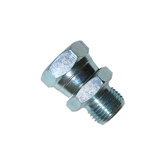 ADAPTADOR MACHO - HEMBRA GIRATORIA BSP (60º) ZINC