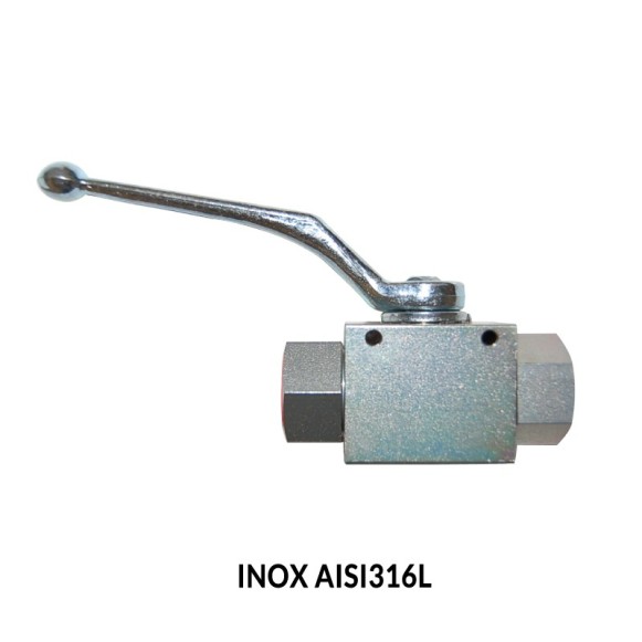 LLAVE 2 VIAS HEMBRA BSP INOX AISI 316L